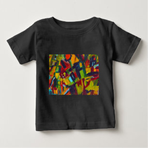 Kandinsky 304 Colourful Abstract Artwork Baby T-Shirt
