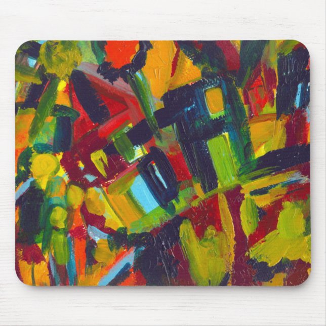 Kandinsky 304 Colourful Abstract Artwork Mouse Pad (Front)