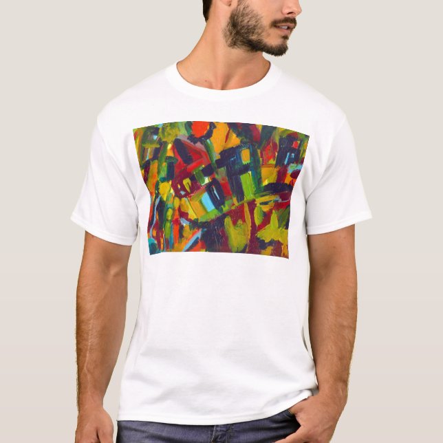 Kandinsky 304 Colourful Abstract Artwork T-Shirt (Front)