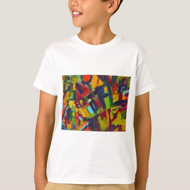 Kandinsky 304 Colourful Abstract Artwork T-Shirt (Front)