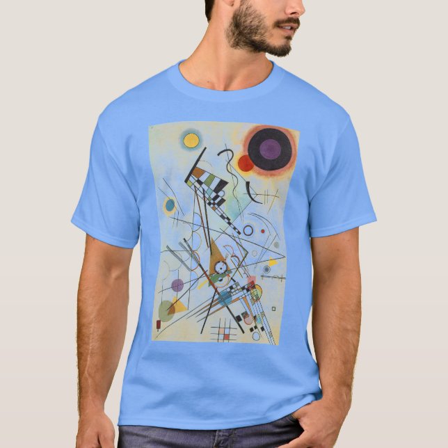 Kandinsky Absract Expressionist Carolina Blue T-Shirt (Front)