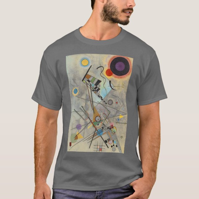 Kandinsky Absract Expressionist Dark Grey T-Shirt (Front)