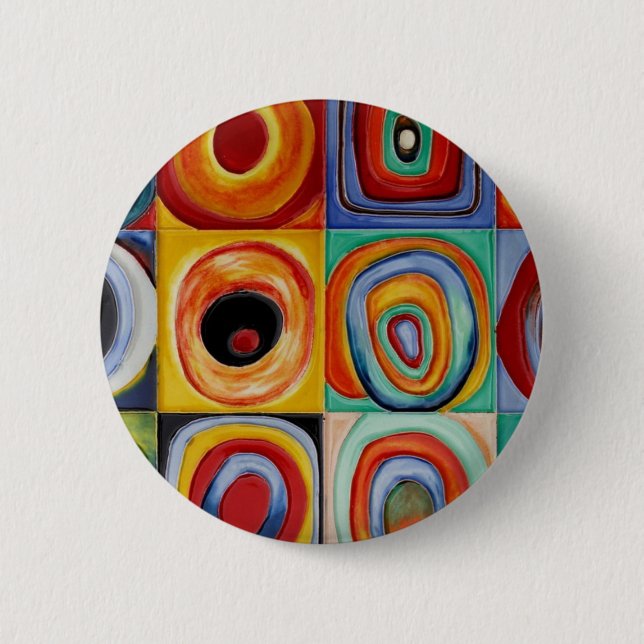 Kandinsky Abstract Art 6 Cm Round Badge (Front)