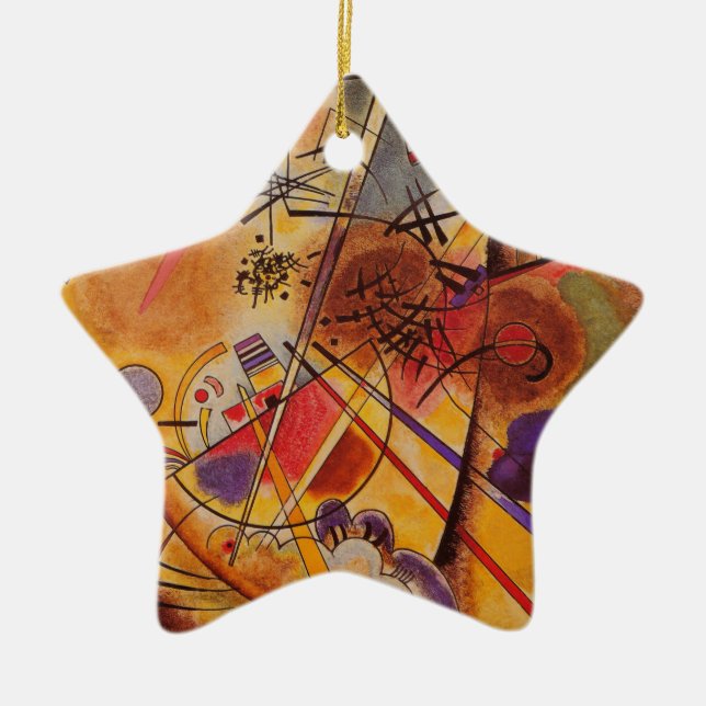 Kandinsky Abstract Artwork Ceramic Tree Decoration (Front)