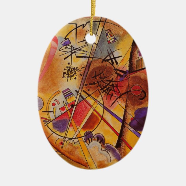 Kandinsky Abstract Artwork Ceramic Tree Decoration (Front)