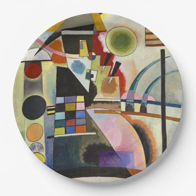 Kandinsky Abstract Artwork Paper Plate (Front)