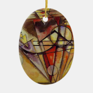 Kandinsky Abstract Circles Ceramic Tree Decoration