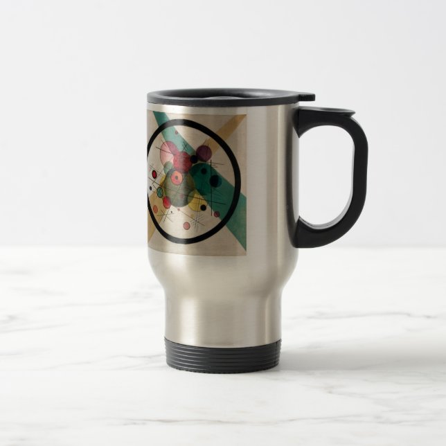 Kandinsky Abstract Circles in a Circle Travel Mug (Right)