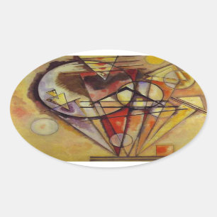 Kandinsky Abstract Circles Oval Sticker