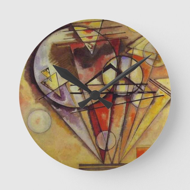 Kandinsky Abstract Circles Round Clock (Front)