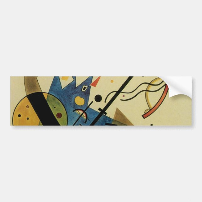 Kandinsky Abstract Circles Shapes Bumper Sticker (Front)