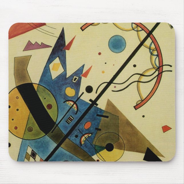 Kandinsky Abstract Circles Shapes Mouse Pad (Front)