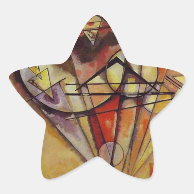 Kandinsky Abstract Circles Star Sticker (Front)