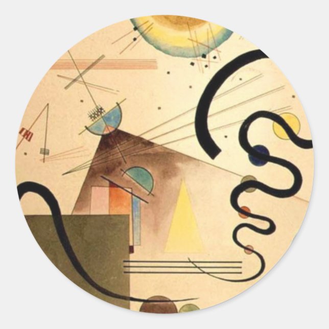 Kandinsky Abstract Classic Round Sticker (Front)