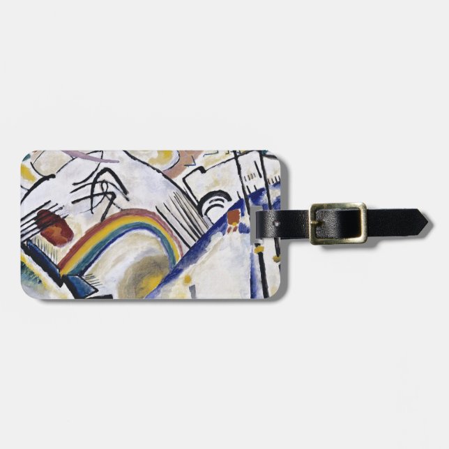 Kandinsky Abstract Composition Artwork: Cossacks Luggage Tag (Front Horizontal)