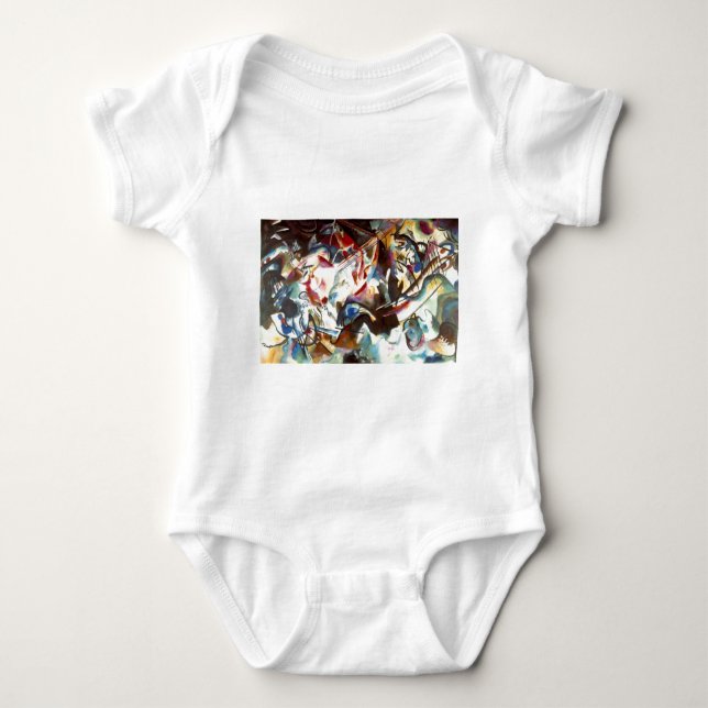 Kandinsky Abstract Composition VI Baby Bodysuit (Front)