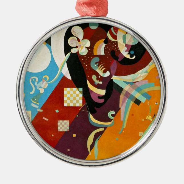Kandinsky Abstract Compositon IX Metal Tree Decoration (Front)