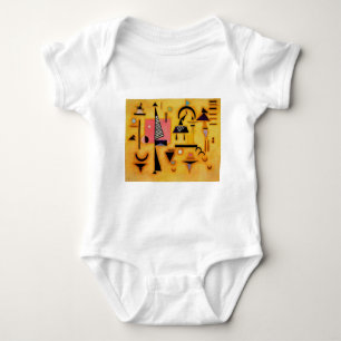 Kandinsky Abstract Decisive Pink Geometric Shapes Baby Bodysuit