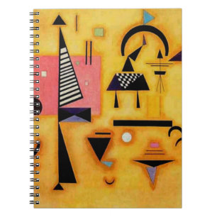 Kandinsky Abstract Decisive Pink Geometric Shapes Spiral Notebook