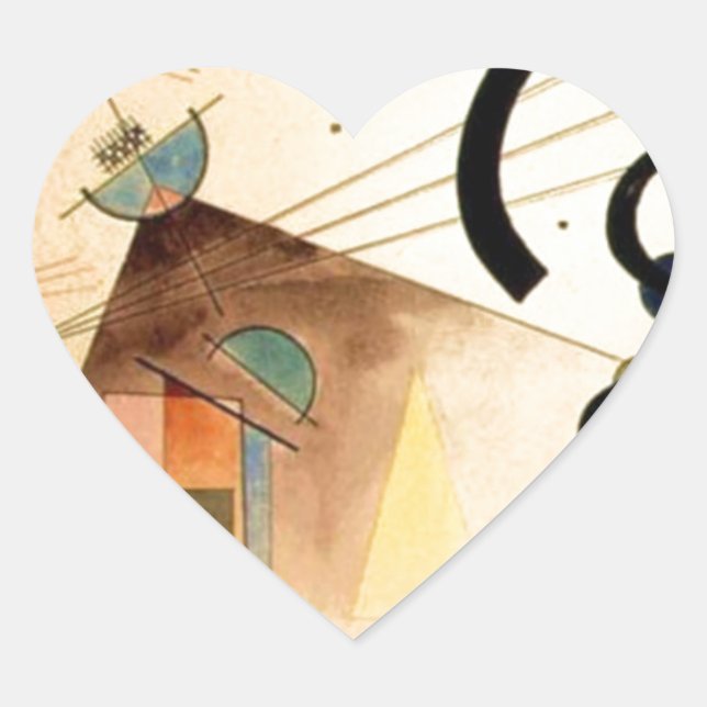 Kandinsky Abstract Heart Sticker (Front)