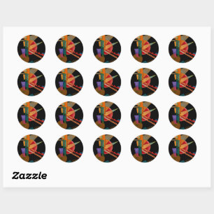 Kandinsky - Abstract Interpretation Classic Round Sticker