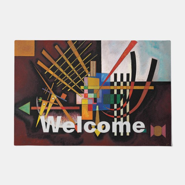 Kandinsky Abstract Painting Artwork Welcome Doormat (Front)