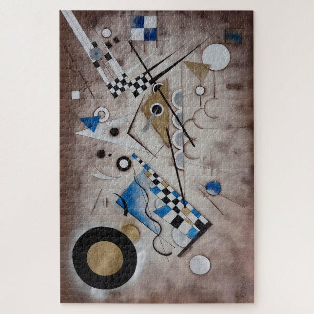 Kandinsky abstract painting mid century modern art jigsaw puzzle (Vertical)