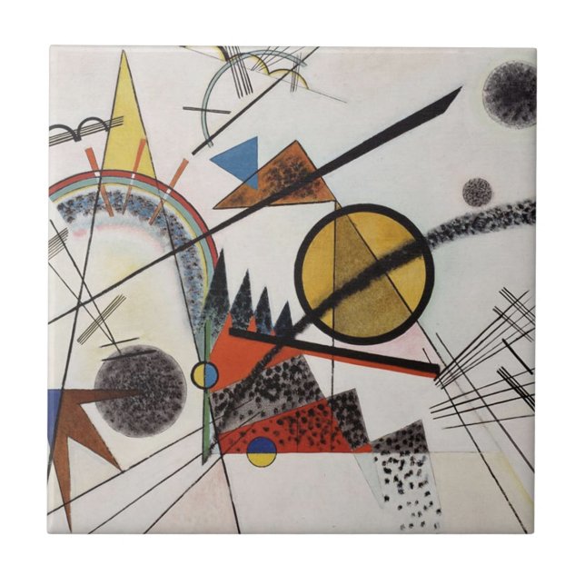 Kandinsky Abstract Painting Modern Art Master Tile (Front)