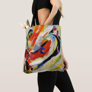 Kandinsky, Abstract Wall Panel 1914 Tote Bag