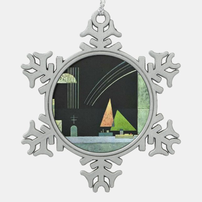 Kandinsky - At Rest Snowflake Pewter Christmas Ornament (Front)