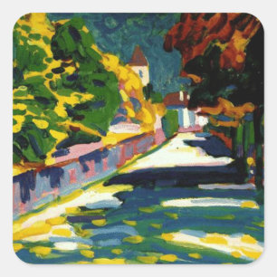 Kandinsky - Autumn in Bavaria Square Sticker