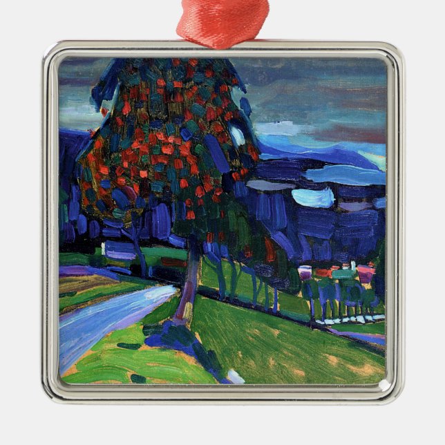 Kandinsky - Autumn in Murnau Metal Tree Decoration (Front)