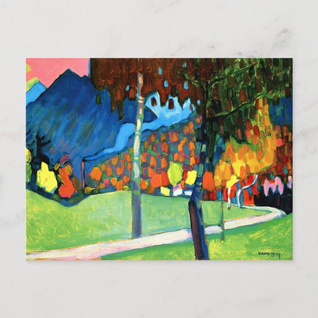 Kandinsky - Autumn Study in Oberau Postcard (Front)