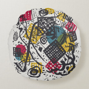 Kandinsky Bauhaus Abstract Geometric Colourful Art Round Cushion