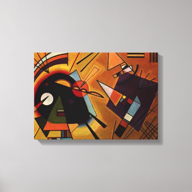 Kandinsky Black and Violet Canvas Print (Front)