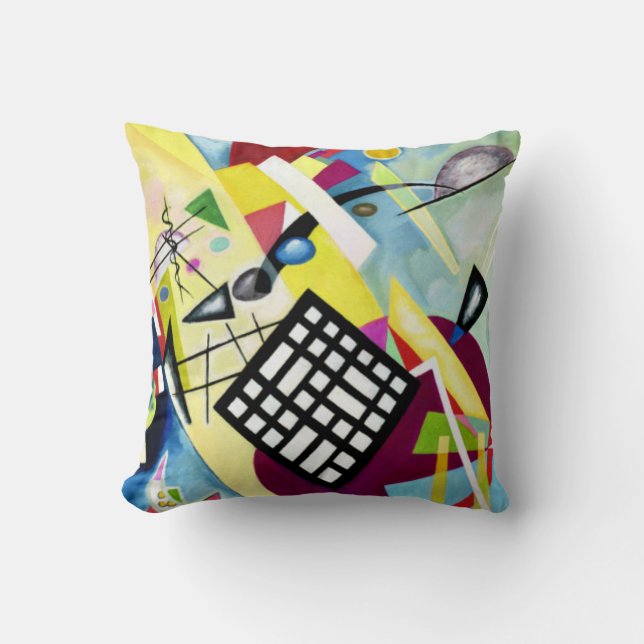 Kandinsky - Black Grid Cushion (Front)