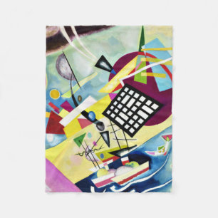 Kandinsky - Black Grid Fleece Blanket