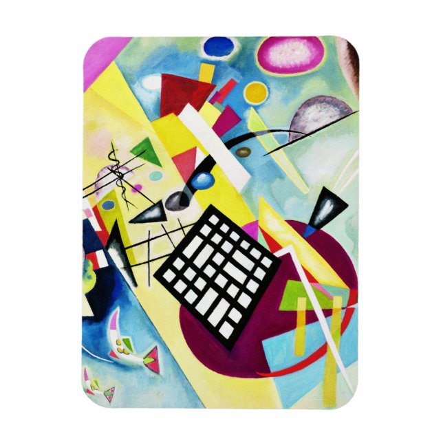 Kandinsky Black Grid Magnet (Vertical)