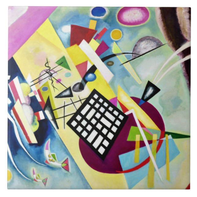 Kandinsky - Black Grid Tile (Front)