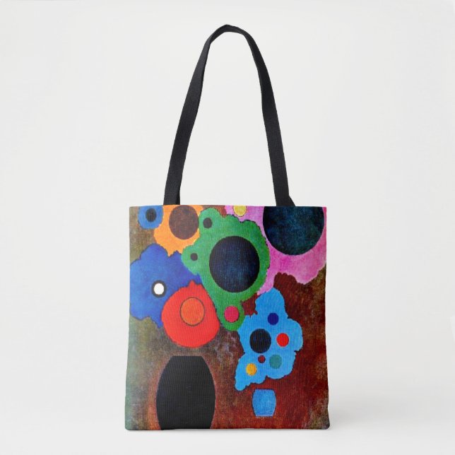 Kandinsky - Black Increasing, abstract art, Tote Bag (Front)