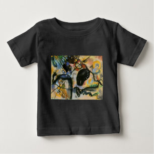 Kandinsky Black Spot Abstract Artwork Baby T-Shirt