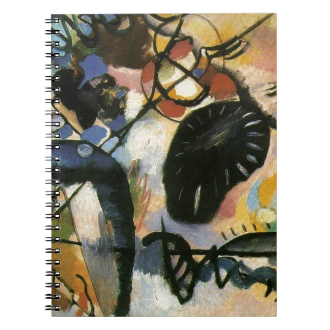 Kandinsky Black Spot Abstract Artwork Spiral Notebook (Front)