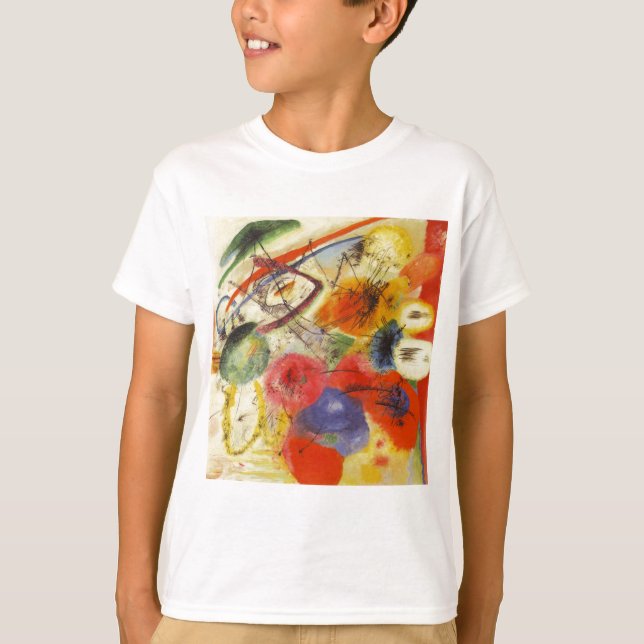 Kandinsky Black Strokes Abstract Painting T-Shirt (Front)