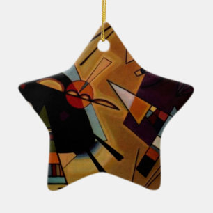 Kandinsky Black Violet Ceramic Tree Decoration