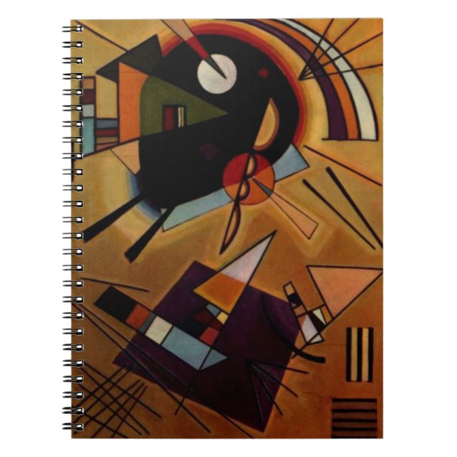 Kandinsky Black Violet Spiral Notebook (Front)