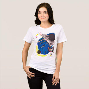 Kandinsky Blue Abstract - Fine Art Tri-Blend Shirt