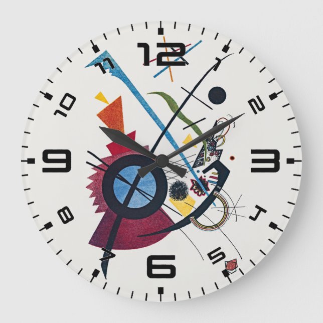 Kandinsky Blue Bauhaus Art Wall Clock (Front)