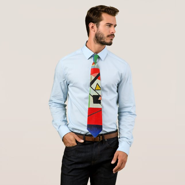 Kandinsky - Blue Painting Neck Tie (In Situ)