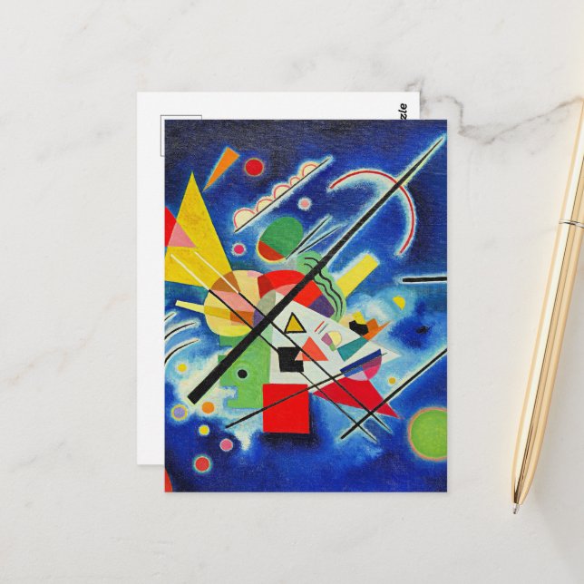 Kandinsky - Blue Painting Postcard (Front/Back In Situ)