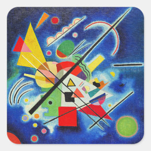 Kandinsky - Blue Painting Square Sticker